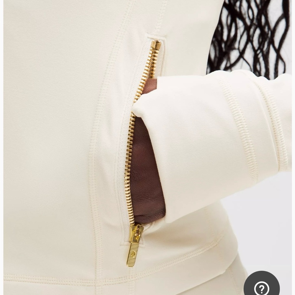 Lululemon Athletica Cream Jacket with Gold Zipper - Picture 3 of 5
